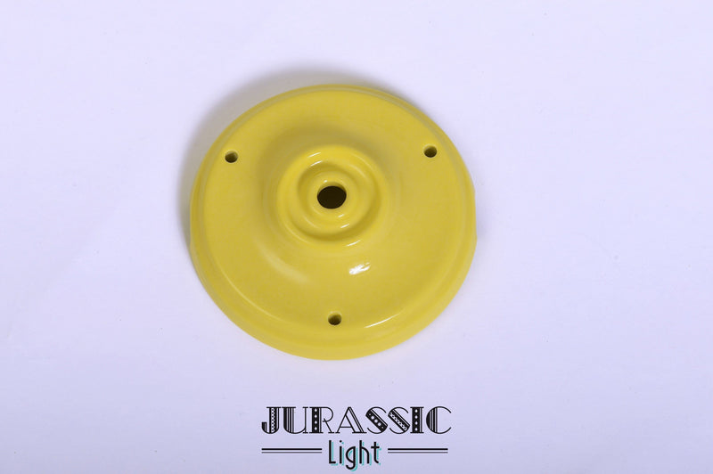 Rosace porcelaine jaune - Jurassic-Light