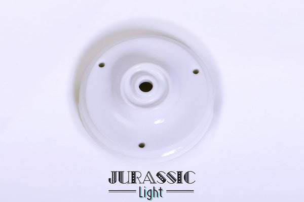 Rosace porcelaine véritable Blanche - Jurassic-Light